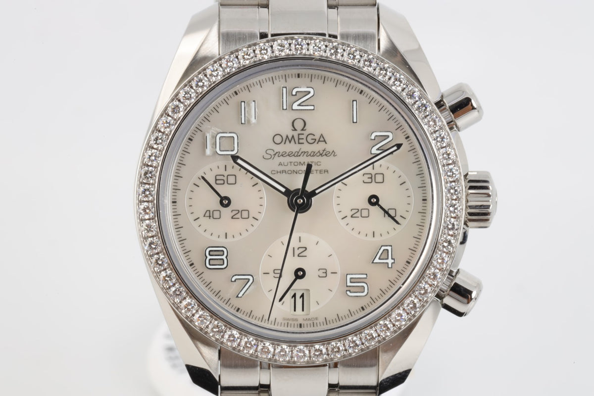 Omega Speedmaster Chronograph Diamond Dial 38mm Watch Chorost Co