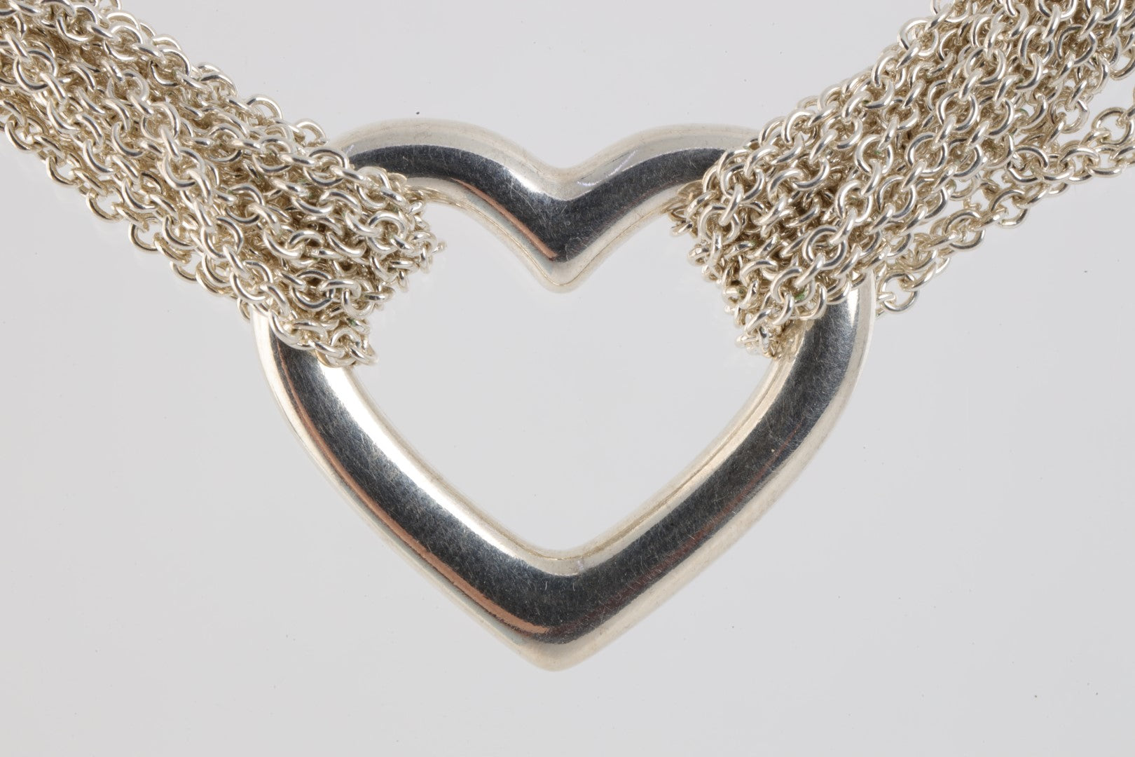 Tiffany multi chain on sale heart necklace