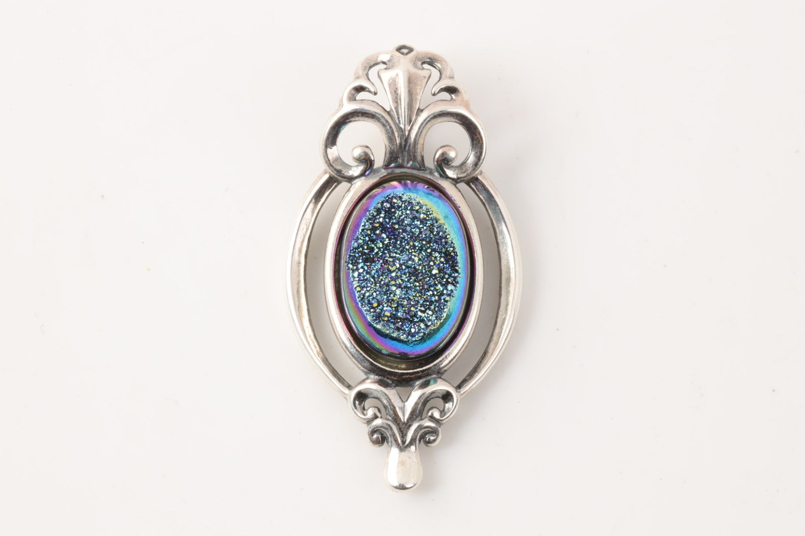 Carolyn offers Pollack cobalt blue druzy pendant/enhancer and Matching Ring